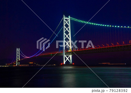 明石海峡大橋の夜景 79128392