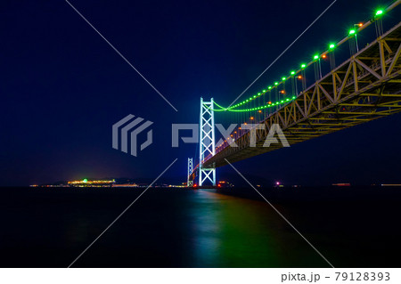 明石海峡大橋の夜景 79128393