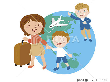 国際結婚 母親が子供をつれて渡航 父親との別れ 国際結婚 母親が子供をつれて渡航 父親との別れ 79128630