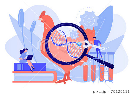Genetically modified animals concept vector illustration. Genetically modified animals concept vector illustration. 79129111