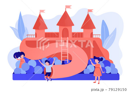 Kids playground concept vector illustration. Kids playground concept vector illustration. 79129150