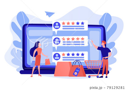 Seller reputation system concept vector illustration. 79129281
