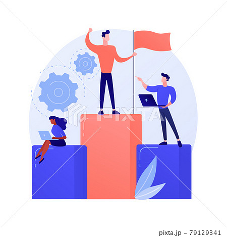 Teamwork and leadership vector concept metaphor Teamwork and leadership vector concept metaphor 79129341