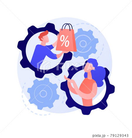 Face to face selling technique vector concept metaphor Face to face selling technique vector concept metaphor 79129343