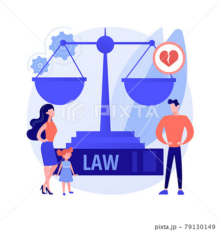 Matrimonial law abstract concept vector illustration. 79130149