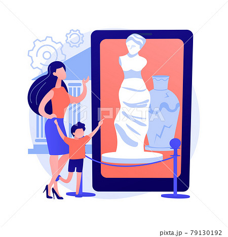 Online museum tours abstract concept vector illustration. Online museum tours abstract concept vector illustration. 79130192