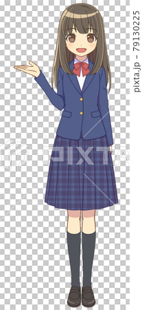 案内するブレザーの女の子 案内するブレザーの女の子 79130225