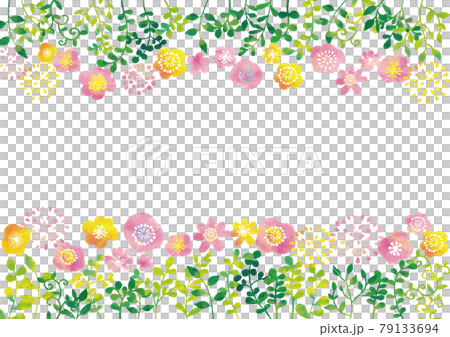 斯堪的納維亞風格碎花粉底（水彩味）相框 79133694