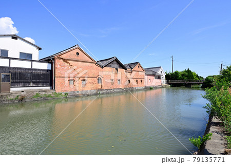 柳川市　掘割のある風景　並倉 79135771