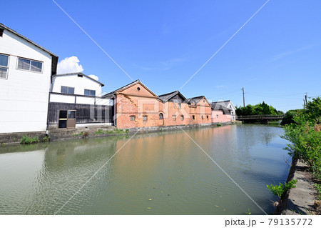 柳川市　掘割のある風景　並倉 79135772