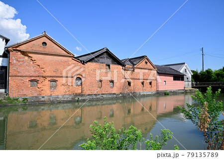 柳川市　掘割のある風景　並倉 79135789