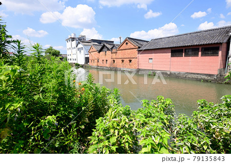 柳川市　掘割のある風景　並倉 79135843