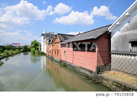 柳川市 掘割のある風景 並倉 柳川市 掘割のある風景 並倉 79135858