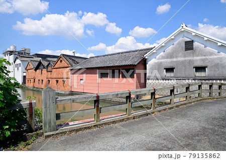 柳川市　掘割のある風景　並倉 79135862