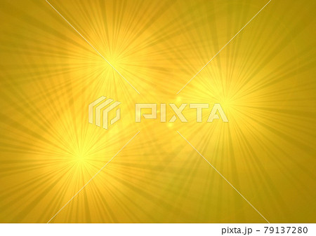 シンプル キラキラ 発光 放射状 反射 金 ゴールド 背景 壁紙のイラスト素材