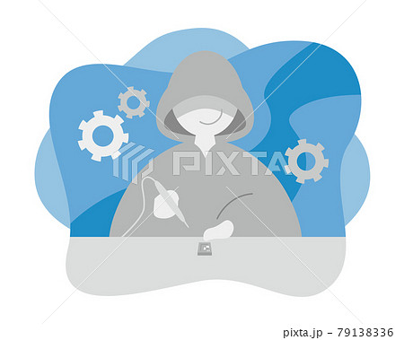 サイバー攻撃・詐欺のイラスト 79138336