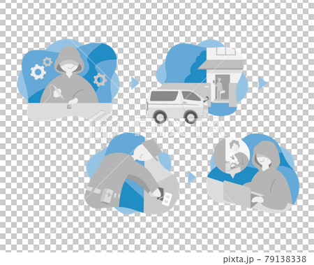 サイバー攻撃・詐欺のイラスト 79138338
