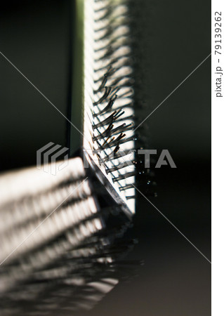Hair brush with plastic bristles for straightening hair 79139262