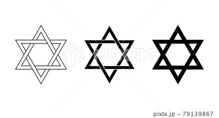 Seal of Solomon and Star of David. The seal is the signet ring attributed to King Solomon, a hexagram with two interwoven triangles and the predecessor of Star of David with two overlapping triangles. Seal of Solomon and Star of David. The seal is the signet ring attributed to King Solomon, a hexagram with two interwoven triangles and the predecessor of Star of David with two overlapping triangles. 79139867