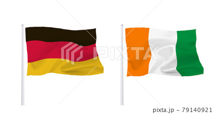 コートジボワールとドイツの国旗