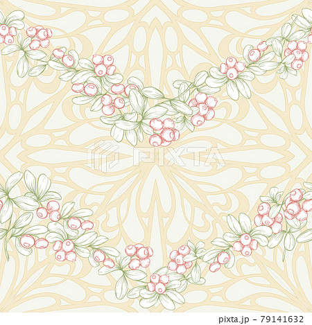 Cranberry. Seamless pattern Cranberry. Seamless pattern 79141632