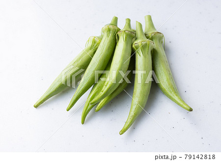 夏野菜の白オクラ 夏野菜の白オクラ 79142818