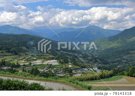 溜井の棚田 田園風景 (高知県 土佐町) 溜井の棚田 田園風景 (高知県 土佐町) 79143318