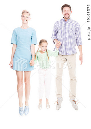 Happy Family Jumping 79143576