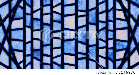 ステンドグラス 壁紙 素材 青のイラスト素材