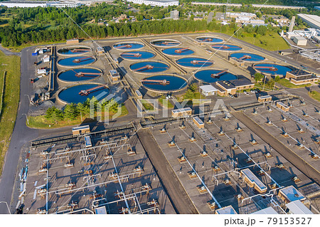 Water purification is the process of removing undesirable chemicals modern urban wastewater treatment plant 79153527