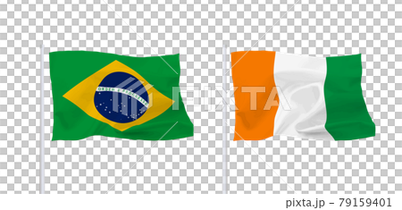 Côte d'Ivoire and the Brazilian flag Côte d'Ivoire and the Brazilian flag 79159401