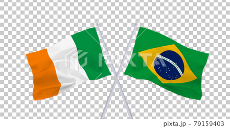 コートジボワールとブラジルの国旗 79159403