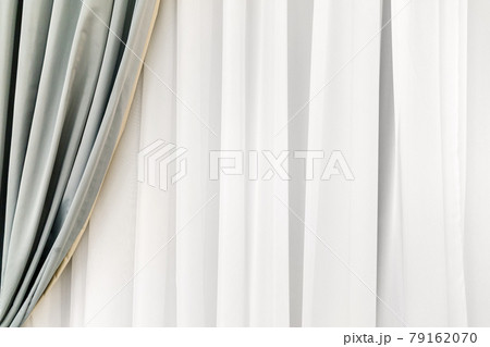 Background texture of decoration draperies layered curtains 79162070