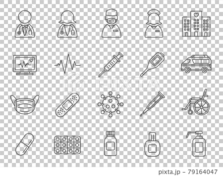 医療のアイコンイラストセット 医療のアイコンイラストセット 79164047