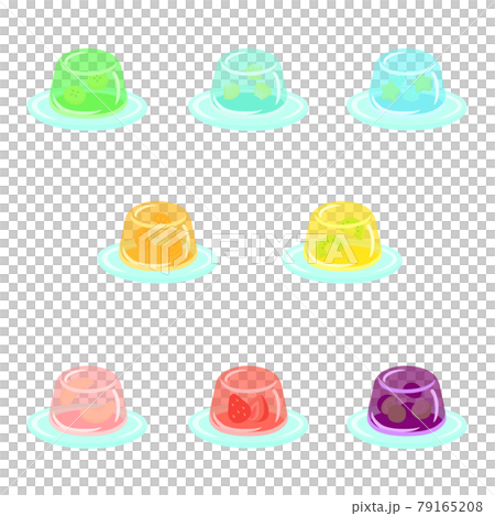 フルーツ入りゼリー（角丸型）＋平皿 79165208