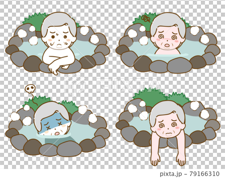 A fat elderly man who gets sick in a hot spring A fat elderly man who gets sick in a hot spring 79166310