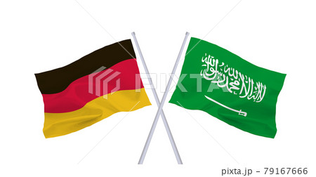 サウジアラビアとドイツの国旗 79167666