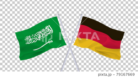 Flags of Saudi Arabia and Germany 79167669