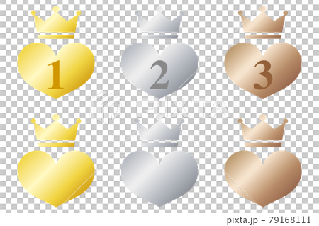 Heart ranking icon set - Stock Illustration [79168111] - PIXTA