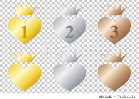 Heart ranking icon set - Stock Illustration [79168118] - PIXTA
