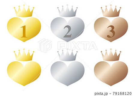 ハートのランキングアイコン セット 79168120