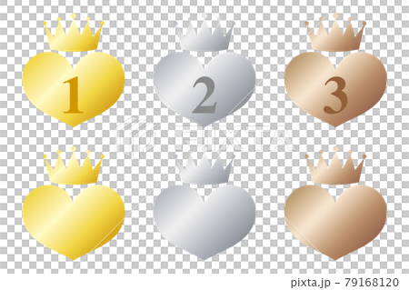 ハートのランキングアイコン セット 79168120
