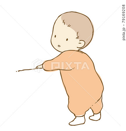 Illustration of a baby standing up - Stock Illustration [79169208] - PIXTA