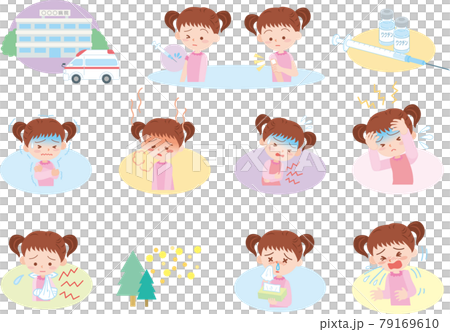 病気症状医療セット_女の子 79169610