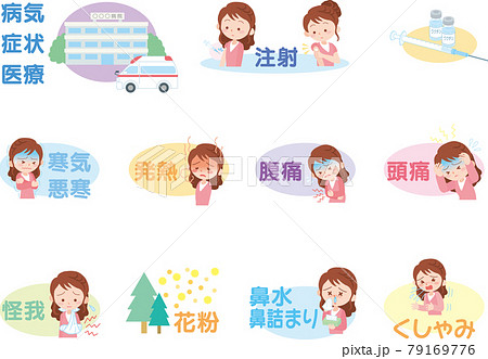 病気症状医療セット_女性 79169776