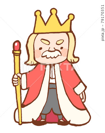 童話に出てきそうな王様のかわいい手描きイラストのイラスト素材 [79170351] - PIXTA