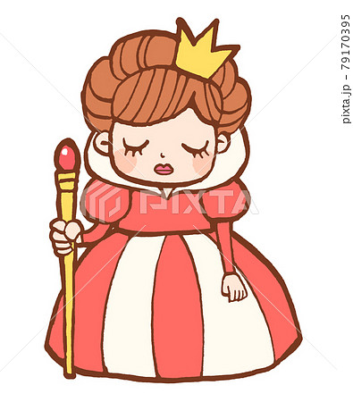 Cute hand-drawn illustration of the queen who... - Stock Illustration  [79170395] - PIXTA