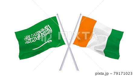 サウジアラビアとコートジボワールの国旗