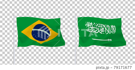 Flags of Saudi Arabia and Brazil Flags of Saudi Arabia and Brazil 79171677