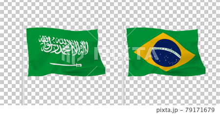 Flags of Saudi Arabia and Brazil Flags of Saudi Arabia and Brazil 79171679